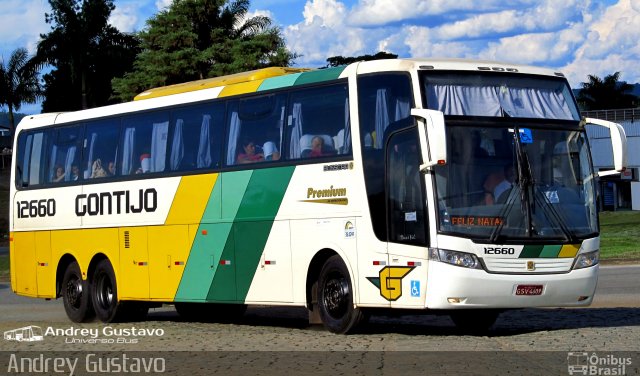 Empresa Gontijo de Transportes 12660 na cidade de Perdões, Minas Gerais, Brasil, por Andrey Gustavo. ID da foto: 5399010.