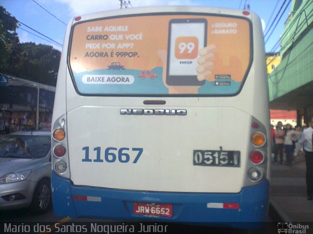 Concessionária Salvador Norte - CSN Transportes 11667 na cidade de Salvador, Bahia, Brasil, por Mario dos Santos Nogueira Junior. Número da foto: #5398690.