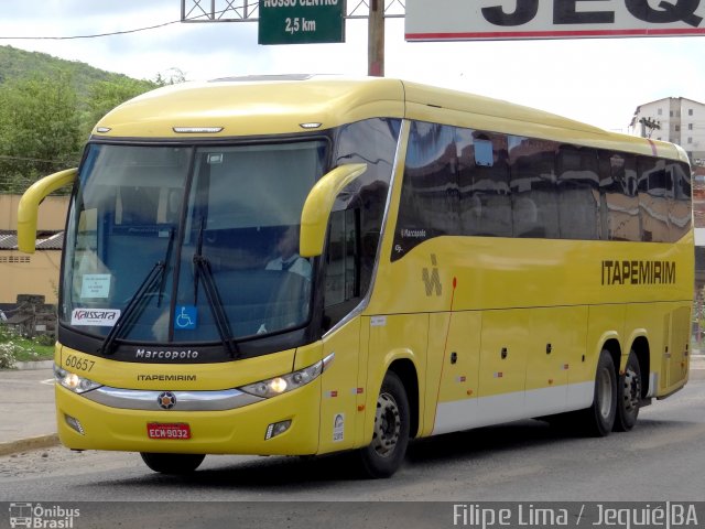 Viação Itapemirim 60657 na cidade de Jequié, Bahia, Brasil, por Filipe Lima. ID da foto: 5399099.