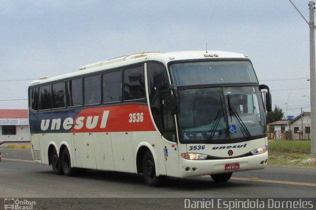 Unesul de Transportes 3536 na cidade de Tramandaí, Rio Grande do Sul, Brasil, por Daniel Espindola Dorneles. ID da foto: 5399637.