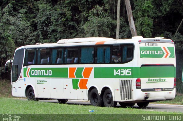 Empresa Gontijo de Transportes 14315 na cidade de Manhuaçu, Minas Gerais, Brasil, por Saimom  Lima. Número da foto: #5402340.