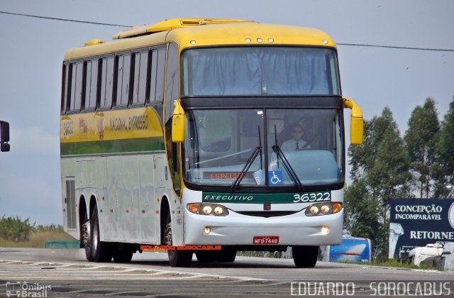 Nacional Expresso 36322 na cidade de Sorocaba, São Paulo, Brasil, por EDUARDO - SOROCABUS. Número da foto: #5401422.
