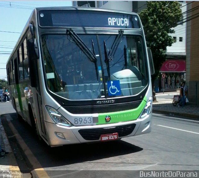 Viação Garcia 8963 na cidade de Apucarana, Paraná, Brasil, por Josino Vieira. Número da foto: #5401044.