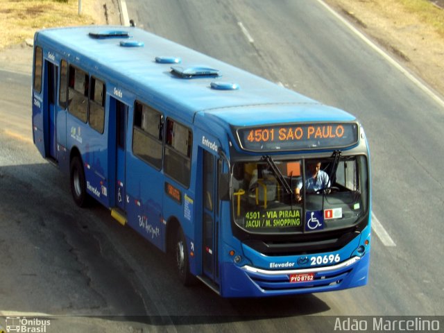 Viação Globo 20696 na cidade de Belo Horizonte, Minas Gerais, Brasil, por Adão Raimundo Marcelino. Número da foto: #5402516.