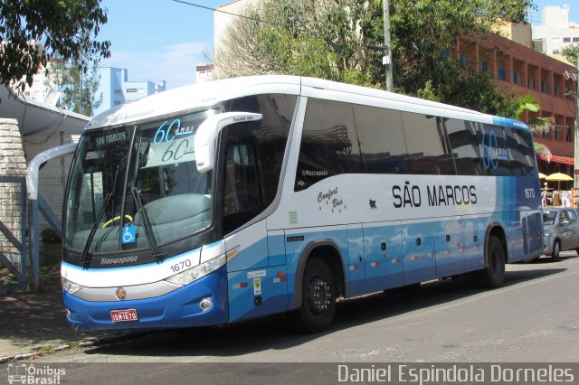 Expresso São Marcos 1670 na cidade de Tramandaí, Rio Grande do Sul, Brasil, por Daniel Espindola Dorneles. Número da foto: #5401946.