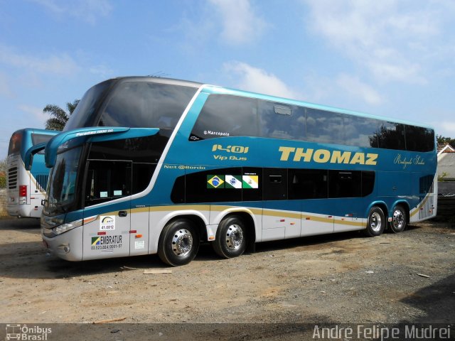 Transportes Thomaz 1401 na cidade de Teixeira Soares, Paraná, Brasil, por André Felipe Mudrei. ID da foto: 5404764.