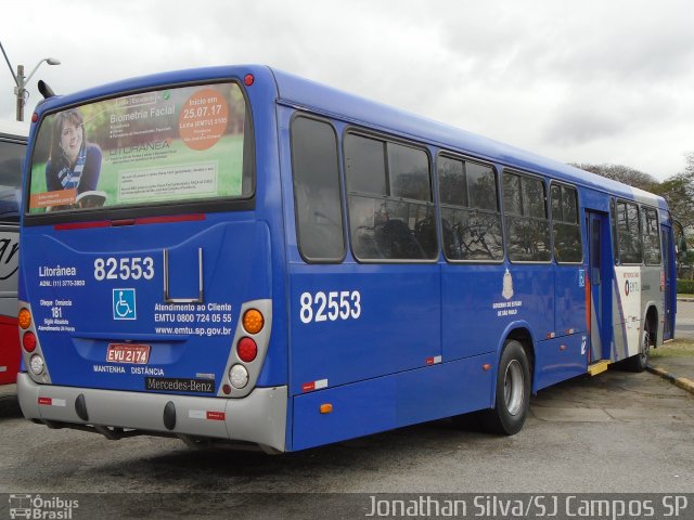 Litorânea Transportes Coletivos 82.553 na cidade de São José dos Campos, São Paulo, Brasil, por Jonathan Silva. Número da foto: #5403023.