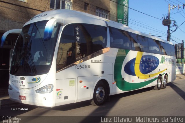 Marinho Transporte e Turismo RJ 542.008 na cidade de Matozinhos, Minas Gerais, Brasil, por Luiz Otavio Matheus da Silva. ID da foto: 5406098.