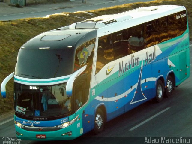 Marlim Azul Turismo 2127 na cidade de Belo Horizonte, Minas Gerais, Brasil, por Adão Raimundo Marcelino. Número da foto: #5407084.