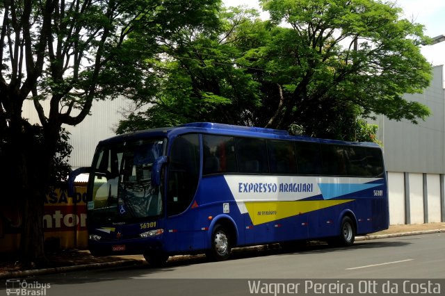 Expresso Araguari 56301 na cidade de Uberaba, Minas Gerais, Brasil, por Wagner  Pereira da Costa. ID da foto: 5463209.