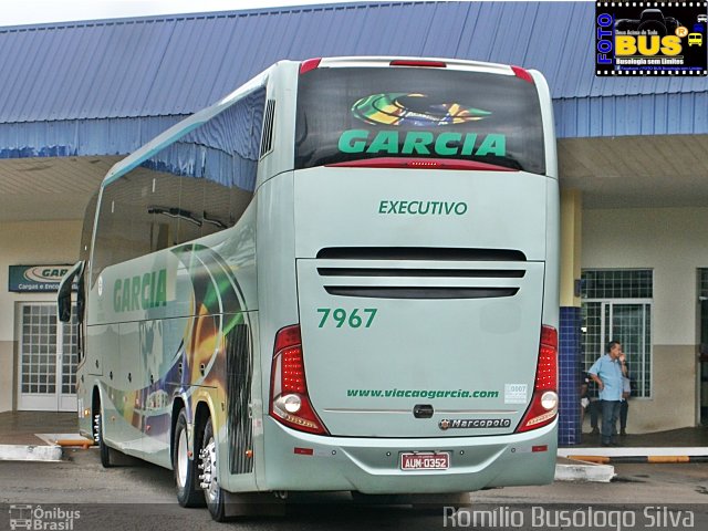 Viação Garcia 7967 na cidade de Rolândia, Paraná, Brasil, por Romílio Busólogo Silva . ID da foto: 5463396.