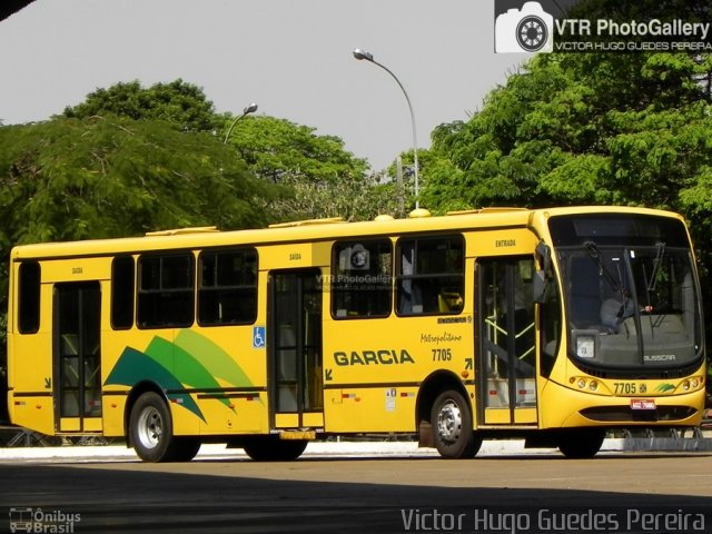 Viação Garcia 7705 na cidade de Maringá, Paraná, Brasil, por Victor Hugo Guedes Pereira. ID da foto: 5463607.