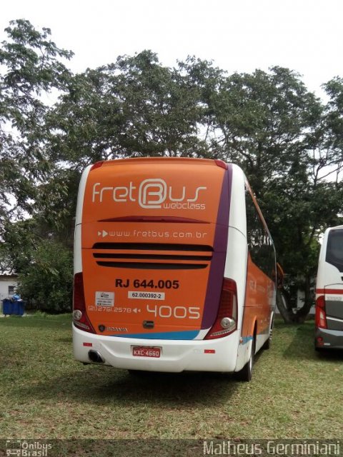 FretBus Fretamento e Turismo 4005 na cidade de São José dos Campos, São Paulo, Brasil, por Matheus Germiniani. Número da foto: #5486970.