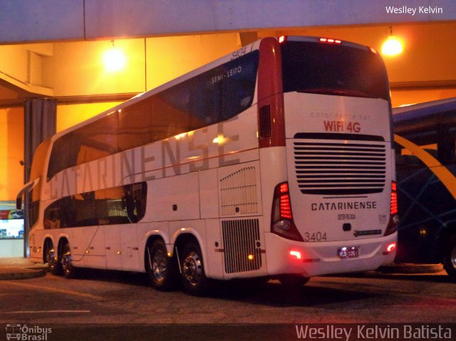 Auto Viação Catarinense 3404 na cidade de Sorocaba, São Paulo, Brasil, por Weslley Kelvin Batista. ID da foto: 5485776.