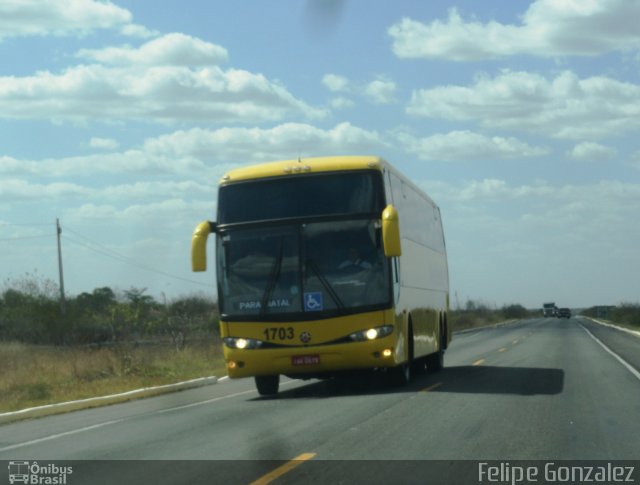Viação Nordeste 1703 na cidade de Açu, Rio Grande do Norte, Brasil, por Felipe Gonzalez. Número da foto: #5486742.
