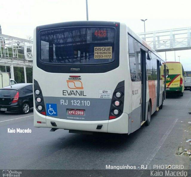Evanil Transportes e Turismo RJ 132.110 na cidade de Rio de Janeiro, Rio de Janeiro, Brasil, por Kaio de Macedo. Número da foto: #5485969.