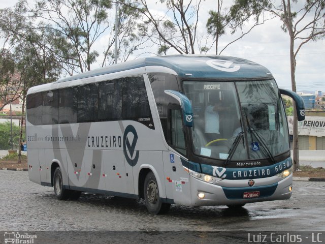 Viação Cruzeiro 6030 na cidade de Caruaru, Pernambuco, Brasil, por Luiz Carlos de Santana. ID da foto: 5488983.