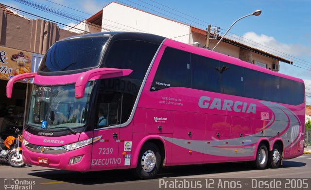 Viação Garcia 7239 na cidade de Osvaldo Cruz, São Paulo, Brasil, por Cristiano Soares da Silva. ID da foto: 5489261.