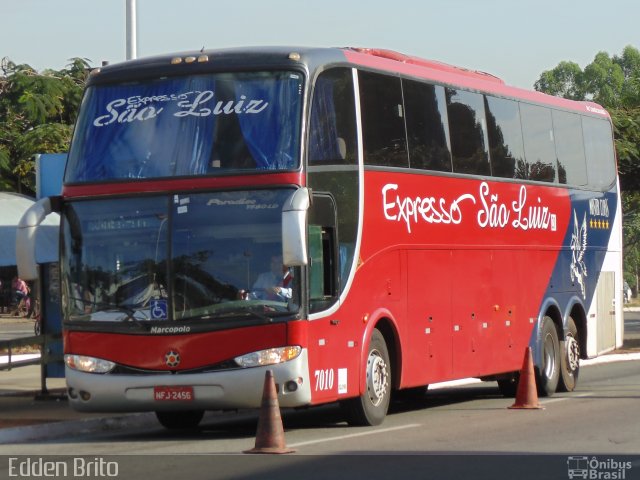 Expresso São Luiz 7010 na cidade de Goiânia, Goiás, Brasil, por Edden Brito. Número da foto: #5488579.