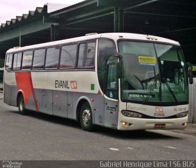 Evanil Transportes e Turismo RJ 132.102 na cidade de Nova Iguaçu, Rio de Janeiro, Brasil, por Gabriel Henrique Lima. ID da foto: 5490043.