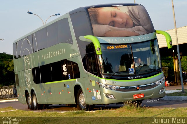 Viação Garcia 7187 na cidade de Maringá, Paraná, Brasil, por José Melo. ID da foto: 5491397.