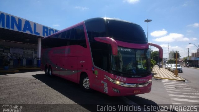 Viação Garcia 7239 na cidade de Osvaldo Cruz, São Paulo, Brasil, por Carlos Vinicius Estevão Menezes. Número da foto: #5490961.