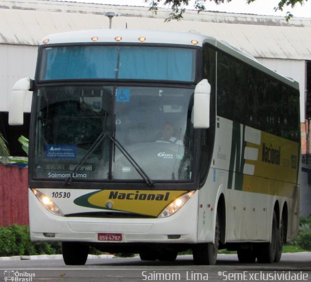 Viação Nacional 10530 na cidade de Vitória, Espírito Santo, Brasil, por Saimom  Lima. ID da foto: 5492515.