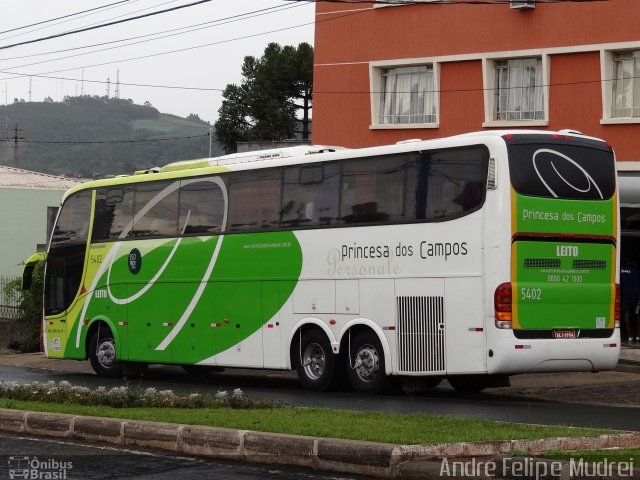 Expresso Princesa dos Campos 5402 na cidade de Irati, Paraná, Brasil, por André Felipe Mudrei. ID da foto: 5491452.