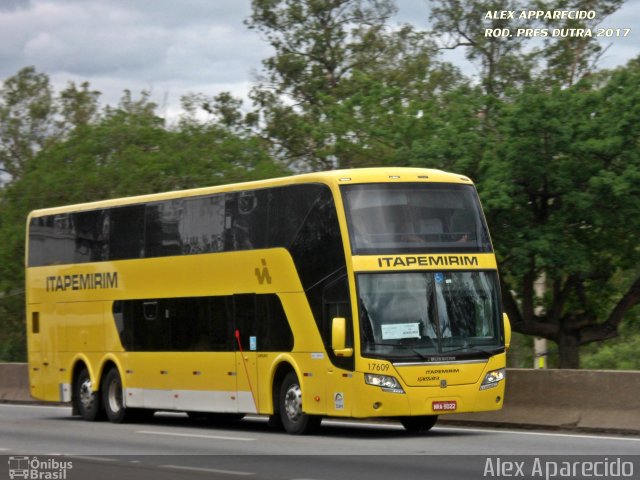 Viação Itapemirim 17609 na cidade de Pindamonhangaba, São Paulo, Brasil, por Alex Aparecido. ID da foto: 5493152.