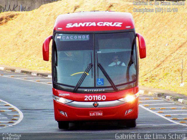 Viação Santa Cruz 201160 na cidade de Campinas, São Paulo, Brasil, por Gabriel Giacomin de Lima. ID da foto: 5494135.