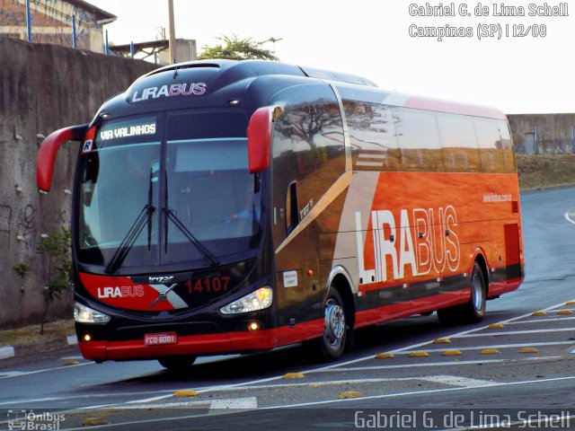 Lirabus 14107 na cidade de Campinas, São Paulo, Brasil, por Gabriel Giacomin de Lima. ID da foto: 5494120.