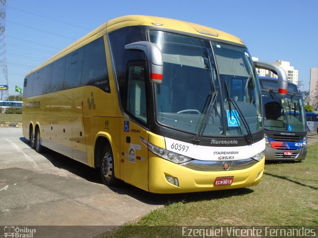 Viação Itapemirim 60597 na cidade de São José dos Campos, São Paulo, Brasil, por Ezequiel Vicente Fernandes. ID da foto: 5496486.