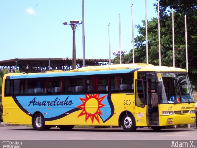 Expresso Amarelinho 305 na cidade de Santos, São Paulo, Brasil, por Adam Xavier Rodrigues Lima. ID da foto: 5495600.