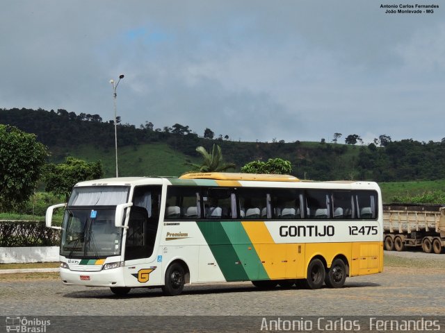 Empresa Gontijo de Transportes 12475 na cidade de João Monlevade, Minas Gerais, Brasil, por Antonio Carlos Fernandes. ID da foto: 5495294.