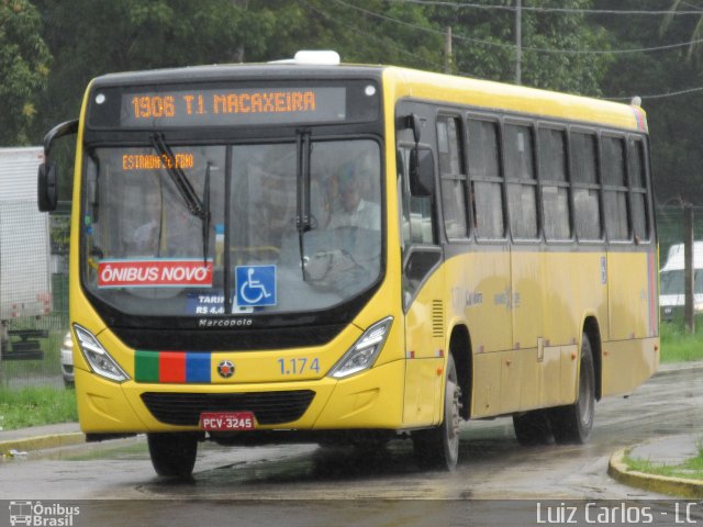 Cidade Alta Transportes 1.174 na cidade de Paulista, Pernambuco, Brasil, por Luiz Carlos de Santana. ID da foto: 5495757.