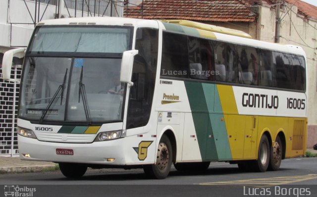 Empresa Gontijo de Transportes 16005 na cidade de Uberaba, Minas Gerais, Brasil, por Lucas Borges . ID da foto: 5496548.