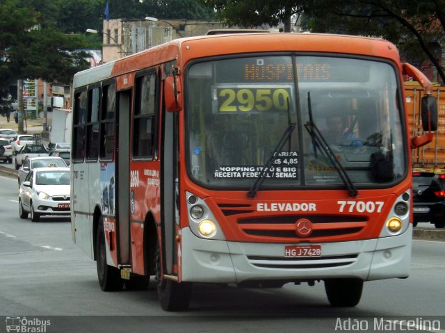 Eldorado Transportes 77007 na cidade de Belo Horizonte, Minas Gerais, Brasil, por Adão Raimundo Marcelino. ID da foto: 5496740.