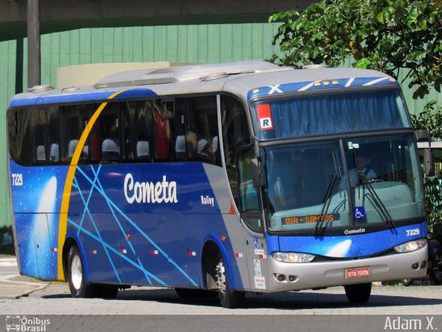 Viação Cometa 7229 na cidade de Santos, São Paulo, Brasil, por Adam Xavier Rodrigues Lima. ID da foto: 5499057.