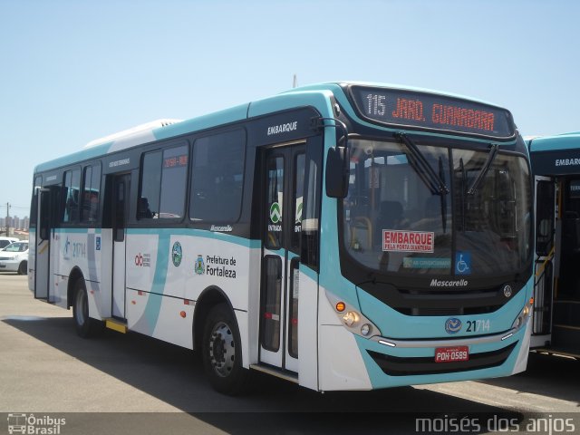 Aliança Transportes Urbanos 21714 na cidade de Fortaleza, Ceará, Brasil, por Francisco Moisés  Silva dos Anjos. ID da foto: 5499757.