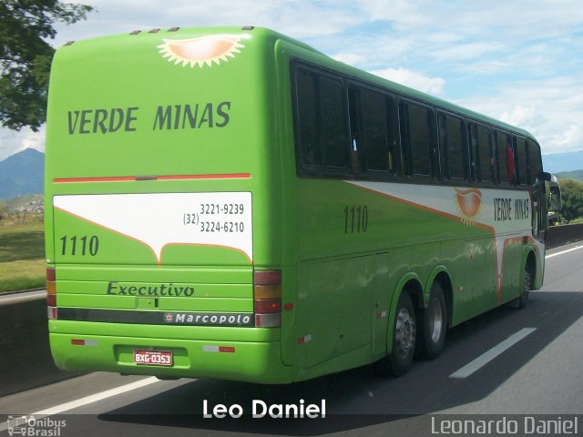 Viação Verde Minas 1110 na cidade de Lavrinhas, São Paulo, Brasil, por Leonardo Daniel. Número da foto: #5497850.