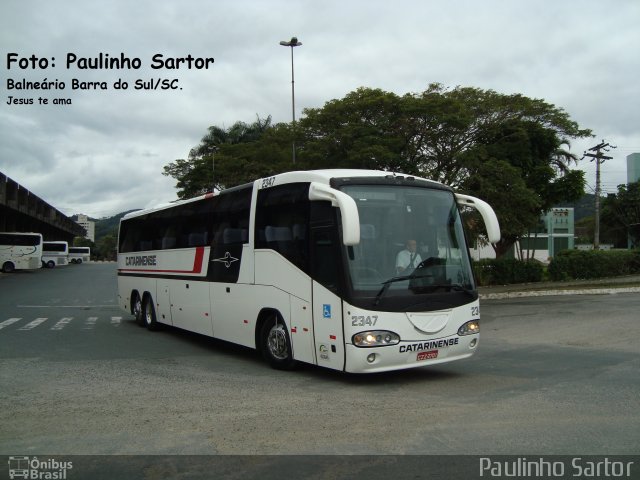 Auto Viação Catarinense 2347 na cidade de Blumenau, Santa Catarina, Brasil, por Paulinho Sartor. ID da foto: 5497764.