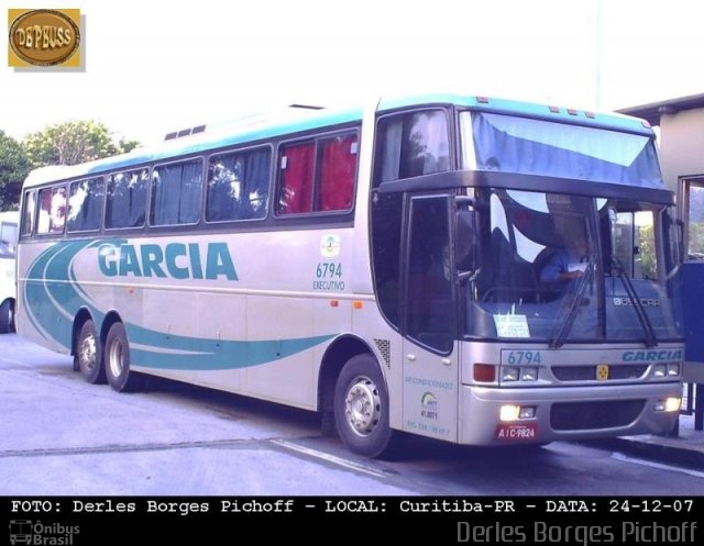 Viação Garcia 6794 na cidade de Curitiba, Paraná, Brasil, por Derles Borges Pichoff. Número da foto: #5499687.