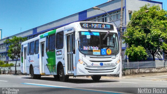 Pinheiral Transportes Coletivos RJ189.001 na cidade de Volta Redonda, Rio de Janeiro, Brasil, por Nestor dos Santos Roza. Número da foto: #5498434.