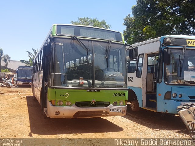 Sigma Transportes Coletivos 10008 na cidade de Leme, São Paulo, Brasil, por Rikelmy Godoi Damaceno. ID da foto: 5501870.