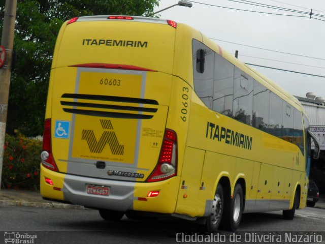 Viação Itapemirim 60603 na cidade de São José dos Campos, São Paulo, Brasil, por Clodoaldo de Oliveira Nazário. Número da foto: #5500761.