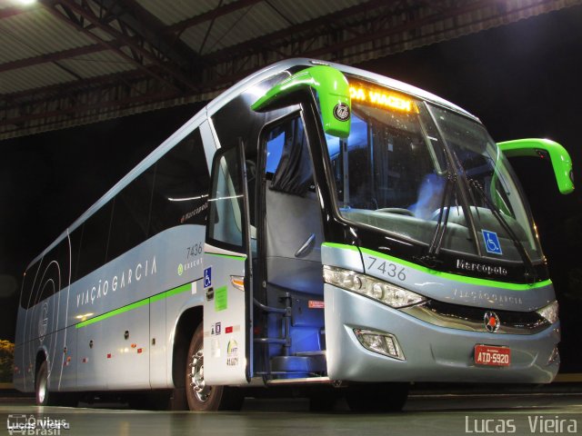 Viação Garcia 7436 na cidade de Londrina, Paraná, Brasil, por Lucas Vieira. Número da foto: #5501255.