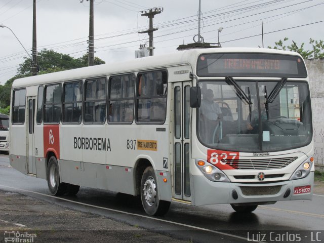 Borborema Imperial Transportes 837 na cidade de Recife, Pernambuco, Brasil, por Luiz Carlos de Santana. ID da foto: 5500116.