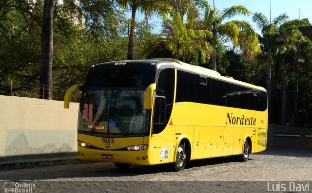 Viação Nordeste 1603 na cidade de Fortaleza, Ceará, Brasil, por Luis Davi. Número da foto: #5503737.