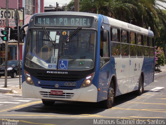 Onicamp Transporte Coletivo 4899 na cidade de Campinas, São Paulo, Brasil, por Matheus Gabriel dos Santos. Número da foto: #5505834.