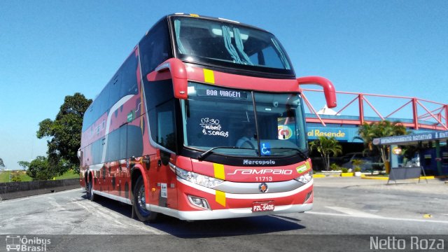 Viação Sampaio 11713 na cidade de Resende, Rio de Janeiro, Brasil, por Nestor dos Santos Roza. Número da foto: #5504390.